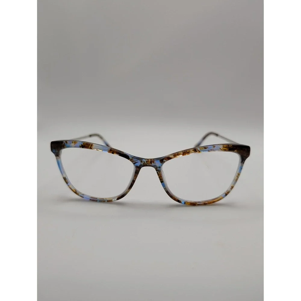 Badgley Mischka Ellia Blue Cat Eye Eyeglass Frames 53-16-135 Women's Rx Glasses